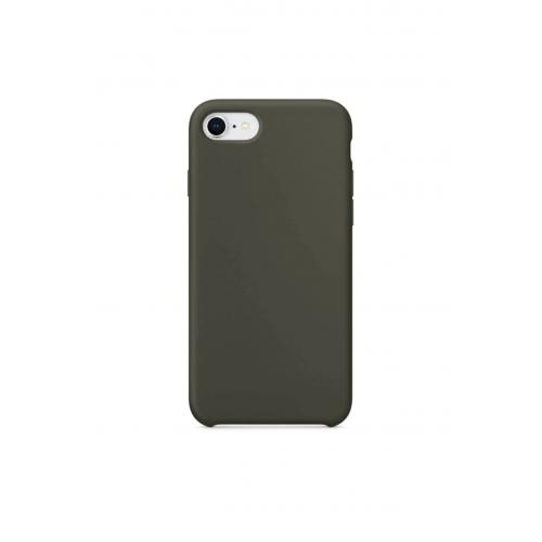 Apple 7/8 Uyumlu Silikon Ultra Slim Mikrofiber Astarlı Telefon Kılıfı-dark Olive/koyu Yeşil