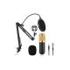 Fıx-800 Profesyonel Usb Stüdyo Youtuber Twitch Kayıt Stand Pop Filter Mikrofon Kiti-gold