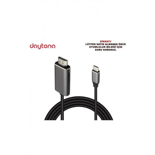 Ch-01 Type-c To 4k Ultra Full Hd Hdmı Usb-c Tak Çalıştır Görüntü Aktarım Kablosu-2m