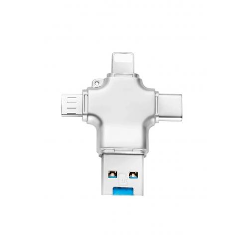 Hc05 Ios Apple Android Type-c Lightning Usb-a Microsd Tf Kart Okuyucu