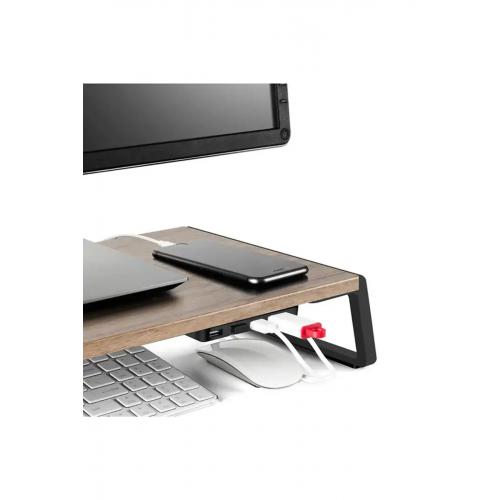 ZR-488 Ergonomik 4x USB Çıkışlı Masaüstü Monitör-Bilgisayar Yükseltici Stand