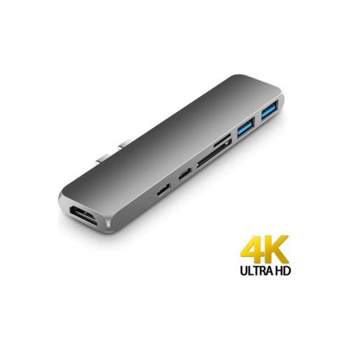 Macbook Fc03 Uyumlu 7in2 Type-c Hd 4k Card Reader & Hub