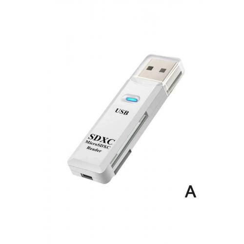 No143 Usb To Sd/micro Sd Kart Okuyucu Çevirici Adaptör Beyaz No143 (2 ADET)