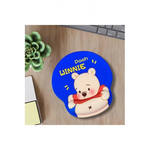 Desenli Ergonomik Desenli Mouse Pad Mavi - Winnie Pooh