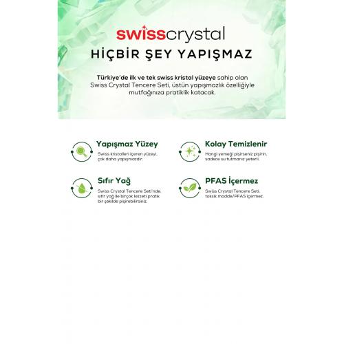 X Refika Birgül Swiss Crystal 7 Parça Tencere Seti Creamy