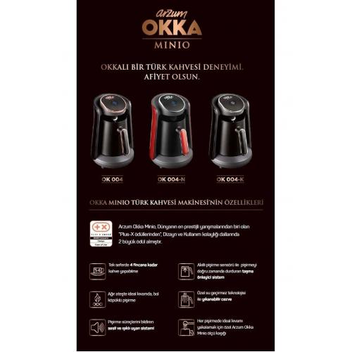 OK004-K Okka Minio Türk Kahvesi Makinesi Krom
