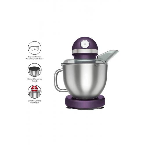 Mastermaid Chef Pro Çift Kollu Stand Mikser Grape Purp 1750 W