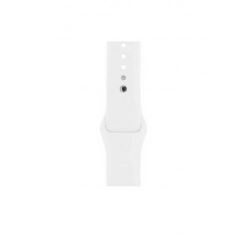 Apple Watch 7 (45mm) Uyumlu Klasik Silikon Kordon Beyaz