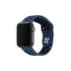 Apple Watch 3 4 5 6 7 8 9 SE Uyumlu 38-40-41mm Delikli Silikon Kordon-02 Lacivert