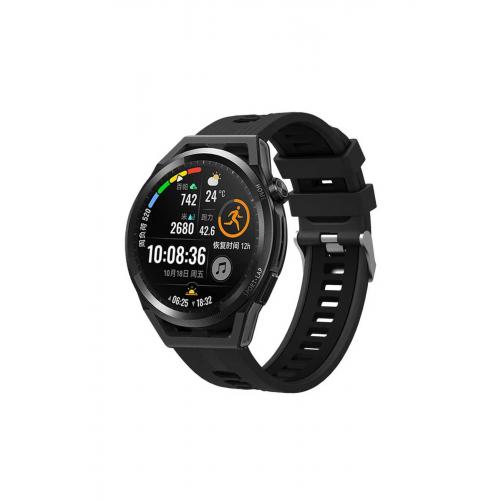 Galaxy Watch 6 (40mm) uyumlu 20mm iki renkli Silikon Kordon-55 Siyah