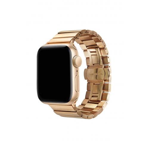 Apple Watch 3 4 5 6 7 8 9 SE Ultra/Ultra-2 Uyumlu 42-44-45-49mm Metal Kordon-41 RoseGold