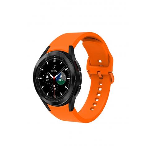 Galaxy Watch 6 Classic (47mm) uyumlu 20mm Silikon Kordon-50 Turuncu