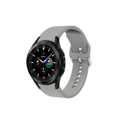 Galaxy Watch 6 (40mm) uyumlu 20mm Silikon Kordon-50 Gri