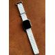 Apple Watch 3 4 5 6 7 8 9 SE Uyumlu 38-40-41mm Ocean Silikon Kordon Beyaz