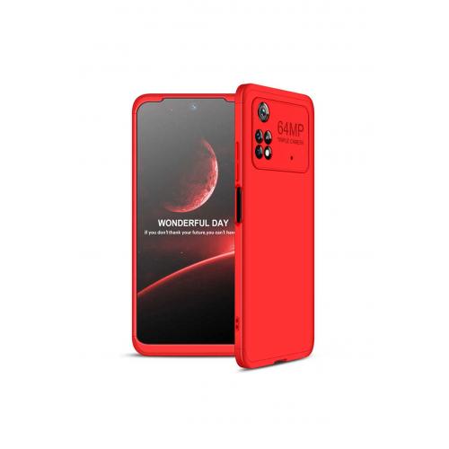 Xiaomi Poco M4 Pro 4G için Kılıf Ays Kapak Kırmızı