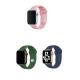 Apple Watch 3 4 5 6 7 8 9 SE Ultra 2 Uyumlu 42-44-45-49mm Klasik Silikon Kordon 3'lü Set-B16