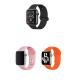 Apple Watch 3 4 5 6 7 8 9 SE Uyumlu 38-40-41mm Klasik Silikon Kordon 3'lü Set-B29