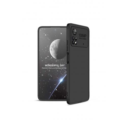 Xiaomi Poco X4 Pro Uyumlu 5g Için 3 Parçalı Ays Sert Silikon Kapak Siyah