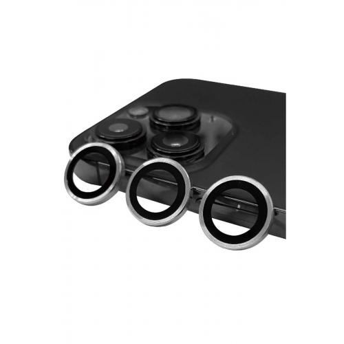 Apple iPhone 15 Pro Max için CL-07 Kamera Lens Koruyucu Gümüş