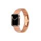 Apple Watch Ultra 2 Uyumlu 49mm Çizgi Rasarımlı Metal Kordon-79 Rose Gold