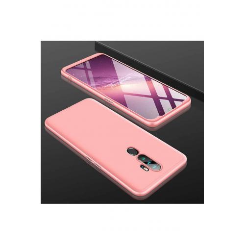 Oppo A9 2020 Için Üç Parçalı Ays Sert Silikon Kapak Rose Gold