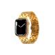 Apple Watch 3 4 5 6 7 8 9 SE Ultra/Ultra-2 Uyumlu 42-44-45-49mm bakla Metal Kordon-20 Gold