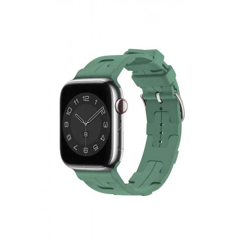 Apple Watch 38-40-41mm için Silikon Kordon-92 Petrol Yeşili