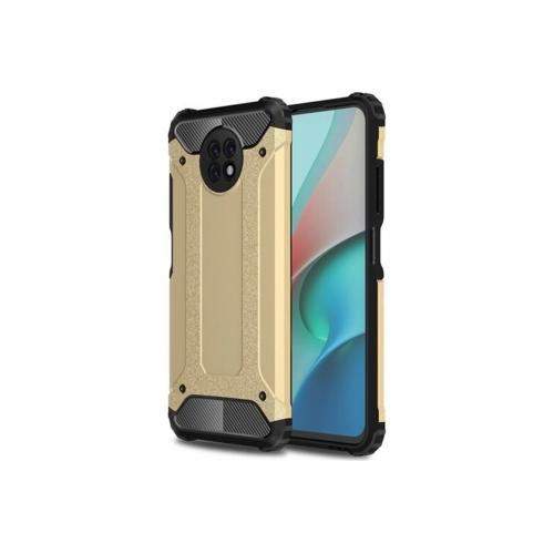 Xiaomi Redmi Note 9 5g Kılıf Çift Katmanlı Armour Case Gold