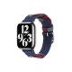 Apple Watch 3 4 5 6 7 8 9 SE (38-40-41mm) için Sarmal Örgü Tasarımlı Kumaş Kordon-97 Lacivert