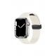 Apple Watch 9 Uyumlu 41mm Metal Tokalı Silikon kordon-84 Soft White