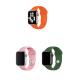 Apple Watch 3 4 5 6 7 8 9 SE Ultra 2 Uyumlu 42-44-45-49mm Klasik Silikon Kordon 3'lü Set-B35