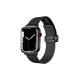 Apple Watch 9 Uyumlu 45mm Klipsli Hasır Metal Kordon-85 Siyah