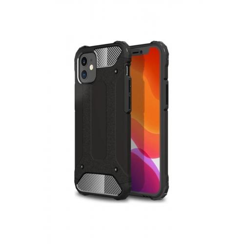 Apple Iphone 12 Kılıf Çift Katmanlı Armour Case Siyah