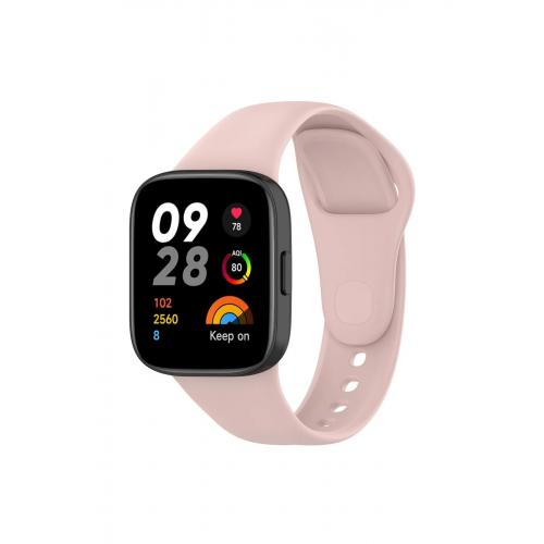 Xiaomi Redmi Watch 3 için Silikon Kordon Pembe Kordon-81