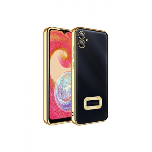 Galaxy A05 için Kılıf Kamera Korumalı Logo Gösteren Omega Kapak Gold