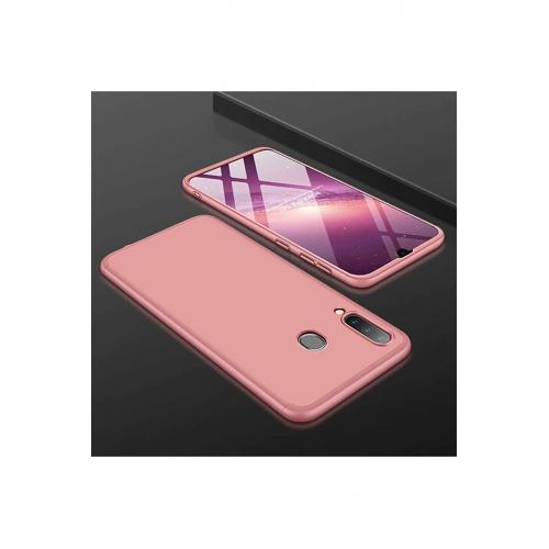 Galaxy A70 Için Üç Parçalı Ays Sert Silikon Kapak Rose Gold