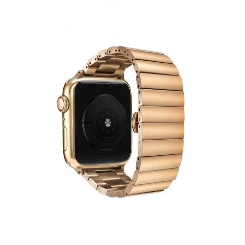 Apple Watch 3 4 5 6 7 8 9 SE Ultra/Ultra-2 Uyumlu 42-44-45-49mm Metal Kordon-41 RoseGold