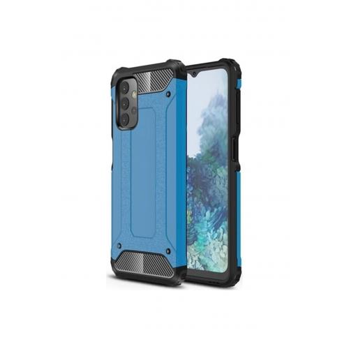 Samsung Galaxy A32 5g Kılıf Çift Katmanlı Armour Case Mavi