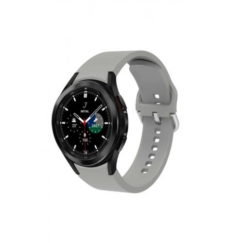 Galaxy Watch 6 Classic (43mm) uyumlu 20mm Silikon Kordon-50 Gri