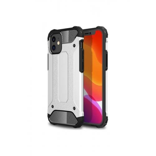 Apple Iphone 12 Kılıf Çift Katmanlı Armour Case Gri