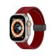 Apple Watch Ultra 2 Uyumlu 49mm Metal Tokalı Silikon kordon-84 Derin Mor