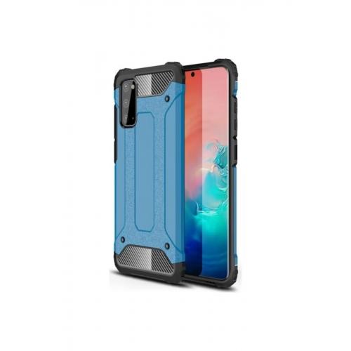 Samsung Galaxy S20 Fe Kılıf Çift Katmanlı Armour Case Mavi