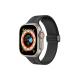 Apple Watch 3 4 5 6 7 8 9 SE Uyumlu 38-40-41mm Metal Tokalı Silikon kordon-84 Siyah