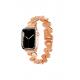 Apple Watch 3 4 5 6 7 8 9 SE Ultra/Ultra-2 Uyumlu 42-44-45-49mm Metal kordon-80 Rose Gold