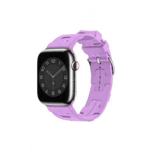 Apple Watch 38-40-41mm için Silikon Kordon-92 Lila