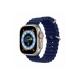 Apple Watch 3 4 5 6 7 8 9 SE Uyumlu 38-40-41mm Ocean Silikon Kordon-75 Lacivert