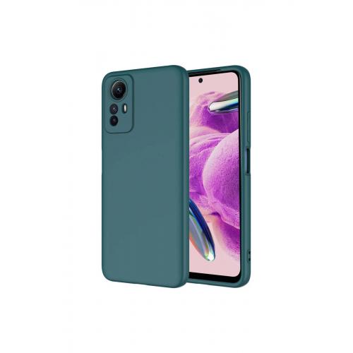 Xiaomi Redmi Note 12S için Kılıf Kamera Korumalı Mara Lansman Kapak Koyu Yeşil