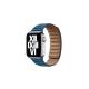 Apple Watch 3 4 5 6 7 8 9 SE Ultra/Ultra-2 Uyumlu 42-44-45-49mm Suni Deri Kordon-34 Mavi