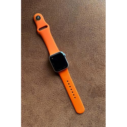 Apple Watch Ultra 2 Uyumlu 49mm Klasik Silikon Kordon Turuncu