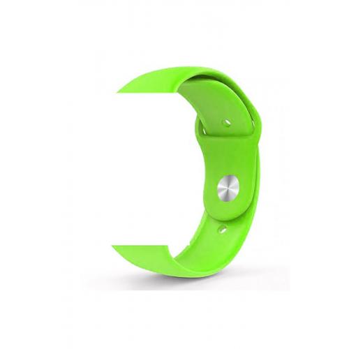 Apple Watch 9 (45mm) Uyumlu Klasik Silikon Kordon No 52 Açık Yeşil